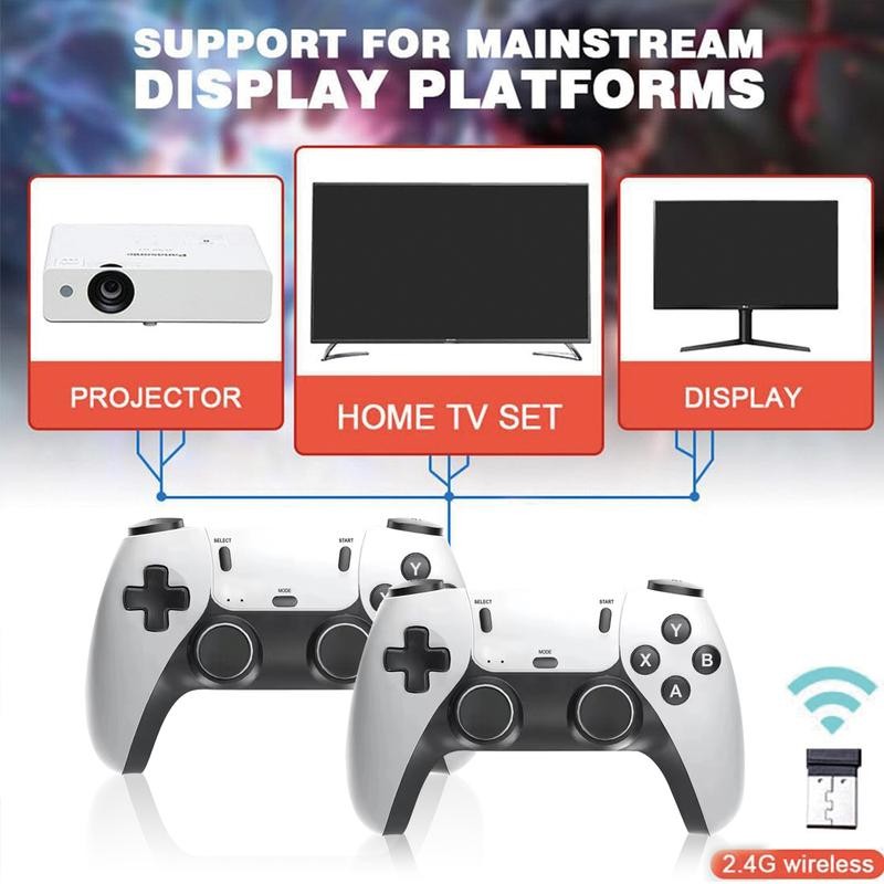 2025 New Wireless Retro Gaming Console with 50,000+ Games, 4K