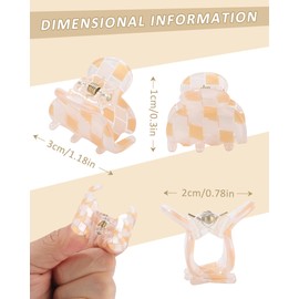 AWAYTR 12Pcs Small Hair Clips for Women Girls Acrylic Mini Claw Clips Cute Hair Jaw Claw for Hair Styling Accessories (Mixed color)