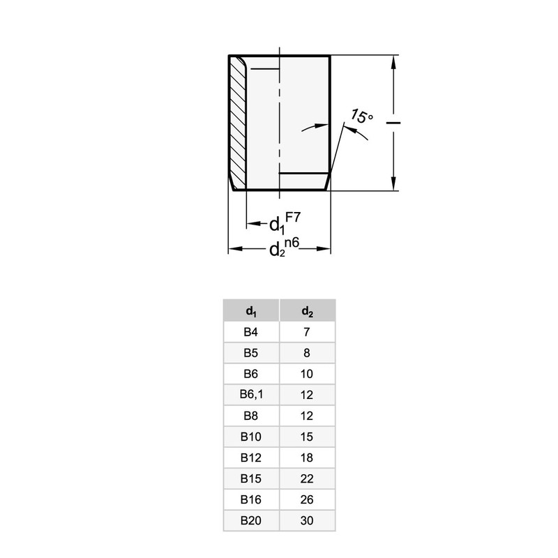 Ganter Normelemente Positioning Bushings / Drill Bushings - DIN 179-B5-8-A