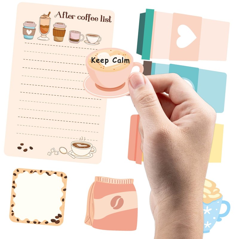 Fancy Land Coffee Cup Sticky Notes Set Cute Sticky Notepads
