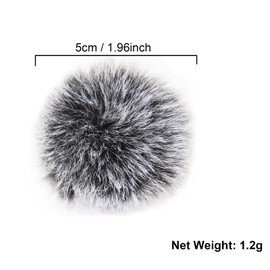 FLYAMAPIRIT Microphone Windscreen for DJI Mic, Furry Wind Muff Pop Filter Compatible with DJI Wireless Lavalier Mic, Fur Microphone Cover Sound Insulation (Pack of 2)