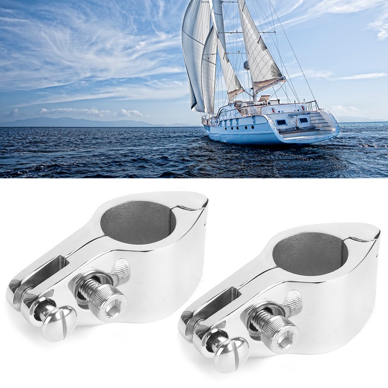 2Pcs Bimini Top Jaw Slide Clamp Steel Boat Hardware Fitting