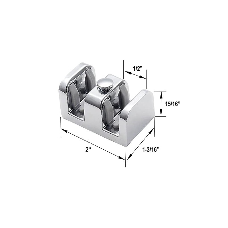 Gordon Glass® Shower Door Bottom Guide for Frameless Bypass Shower