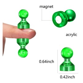 30 PCS Strong Magnetic Push Pin, Office Classroom Perfect to Use as Kitchen Home and School, Map,Whiteboard(Green)