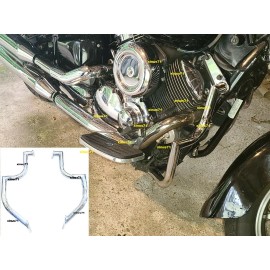 JMEIMOTOR 2Pc Engine Guard Highway Crash Bar 4 Yamaha Vstar 1100 XVS1100AT Silverado NEW
