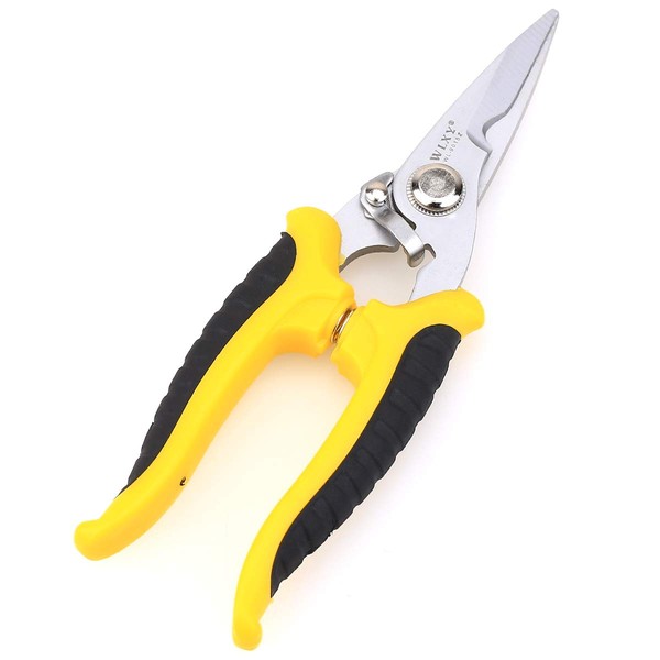 WL-9015Z Stainless Steel Muti-Purpose Yellow Scissors For Fiber Kelvar Precision