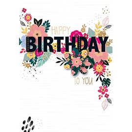 Fold Out Flower Petals Birthday Greeting Card Embellished Cards Talking Pictures FPEF0019 FPEF0019