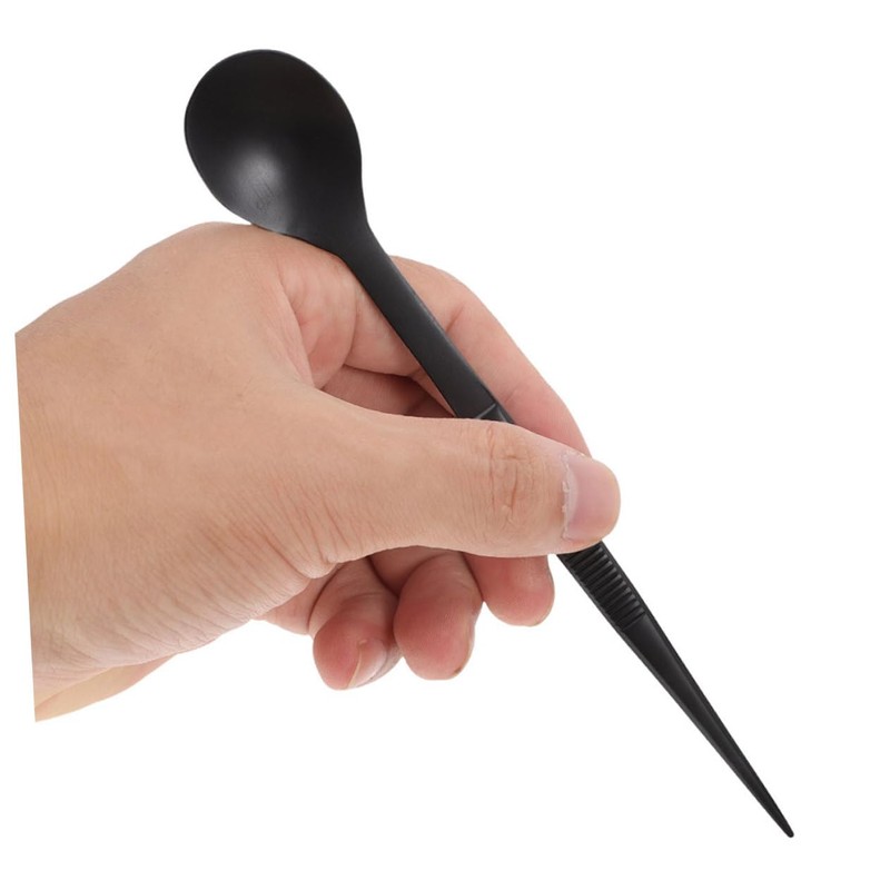 Mobestech 2Pcs Stainless Steel Tasting Spoon and Tweezers Cold Dish