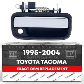 Exterior Front Passenger Door Handle Replacement - Compatible with 1995-2004 Toyota Tacoma, 04-12 Toyota Hilux - Mordern Chrome Lever, Plastic - OEM 69210-35030, 769MX