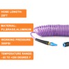 GASHER 1/4" x 25FT Purple Polyurethane Air Hose With Bend