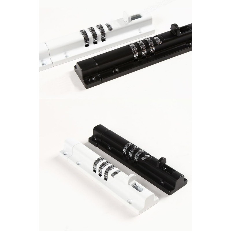 Combination Bolt gate Lock (OWACH AL-971) White, Combi Bolt Latch,Sliding