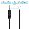 Fancasee 3.5mm 1/8" to Speaker Wire, 2-Pack 10FT 3.5mm TS