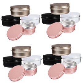 20Pcs Aluminum Cosmetic Storage Tins - 50Ml Round Cream Paste Containers for Lip Balm Travel Skincare and Handmade Soap