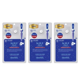 MEDIHEAL N.M.F Aqua AP 2-Step Mask, Pack of 3, Face Mask, 3 Pieces x 1