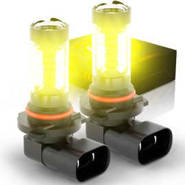Shyfrult For Honda Civic 2008-2015 2PC Golden Yellow 9005 LED Daytime Running Light Bulbs,LED Fog Light Bulbs, Super Bright, 3000K Golden Yellow, DRL Replacement Lamps for Cars, Trucks, SUVs