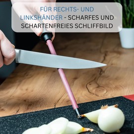 Westmark Wetzstab, Länge: 35,3 cm, Sinterrubin/Kunststoff, Sieger-Long-Life, Rot/Schwarz, 19712260