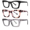bullabulling Retro Square Reading Glasses For Women Men Fashion Oversized