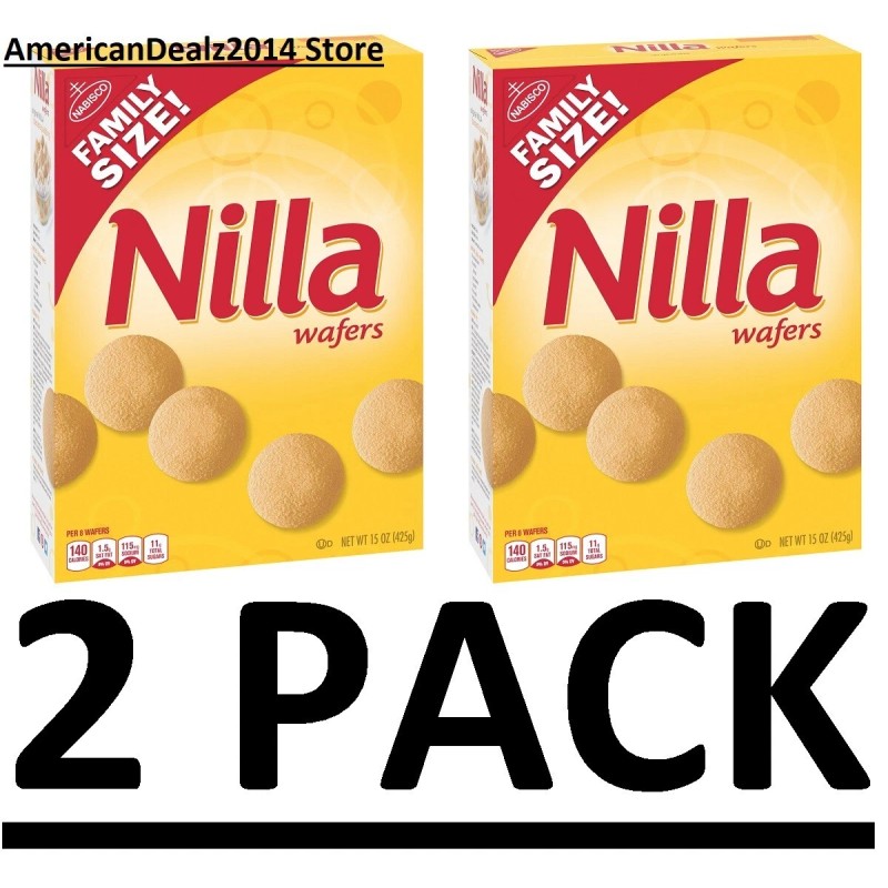 Nilla 2 PACK - Nilla Wafers Vanilla Wafer Cookies (15