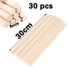 LABUYI 30 Pieces Bamboo Craft Sticks, 6 mm Diameter x