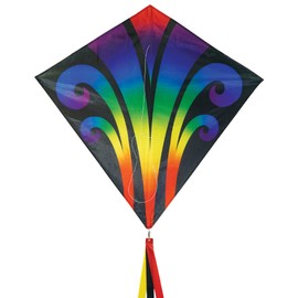 In the Breeze 3344 — Aurora 30" Diamond Kite — Colorful Easy Flying Single Line Kite