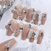 XUZOO 24 Pieces Nail Tips, 3D Nails, Short and Long,