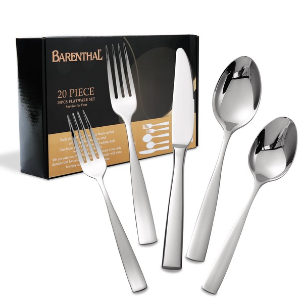 Barenthal Silverware Set for 4, 20 Piece Luxury Heavy Duty