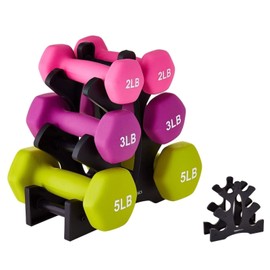 Triangular Dumbbell Rack Stand, 3 Tier, Weight Holder 23x22.5x8.5cm, for Home Gym, Exercise（Dumbbell not included）