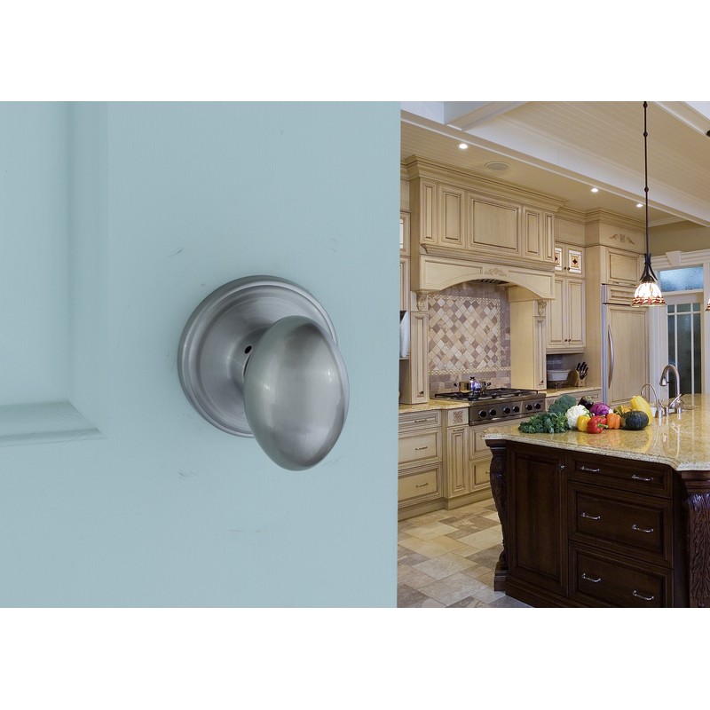 Copper Creek EK2020SS Egg Door Knob, Passage Function, 1 Pack,