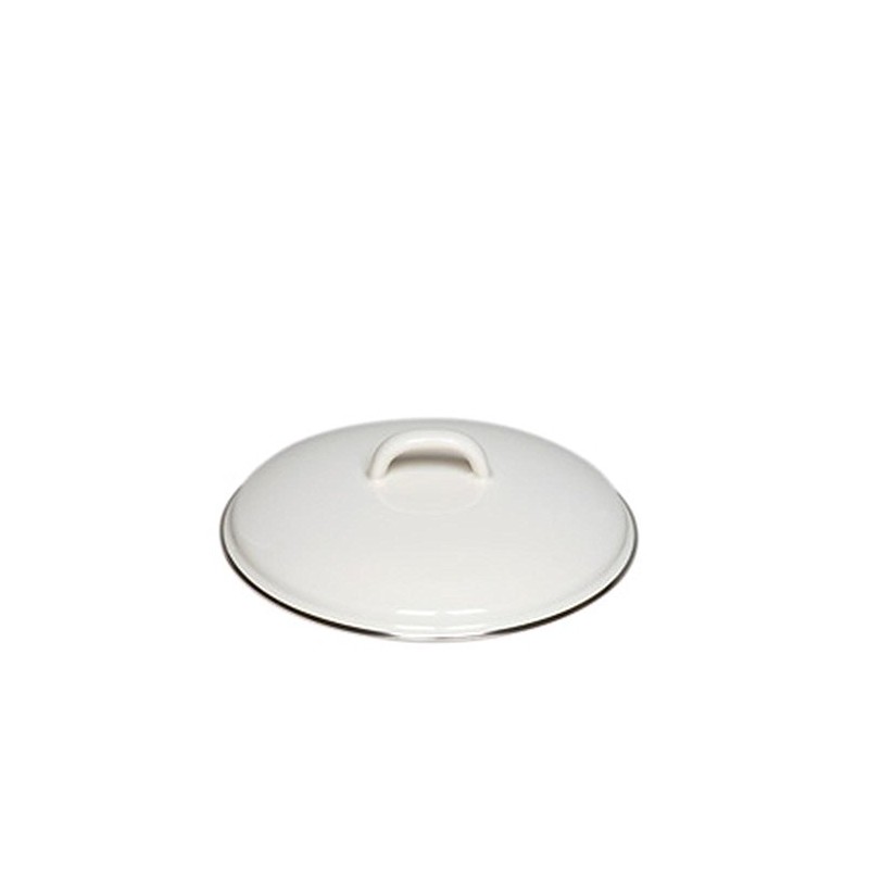 Riess, 0101-033 Lid with Chrome Rim 12 cm, Classic White,