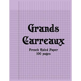 Grands Carreaux: Lilac cover, French ruled or Seyes paper, 100 pages (50 sheets), 8.5x11 in., matte