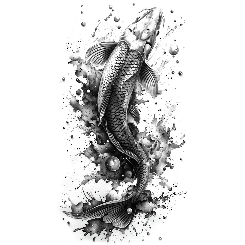 2 Sheets Temporary Fish Tattoo Catfish Tattoo Arm Tattoo NAG025x2