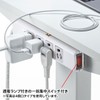 Sanwa Supply TAP-36MG-5 Power Supply Tap, 3P, 6 Outlets, 16.4