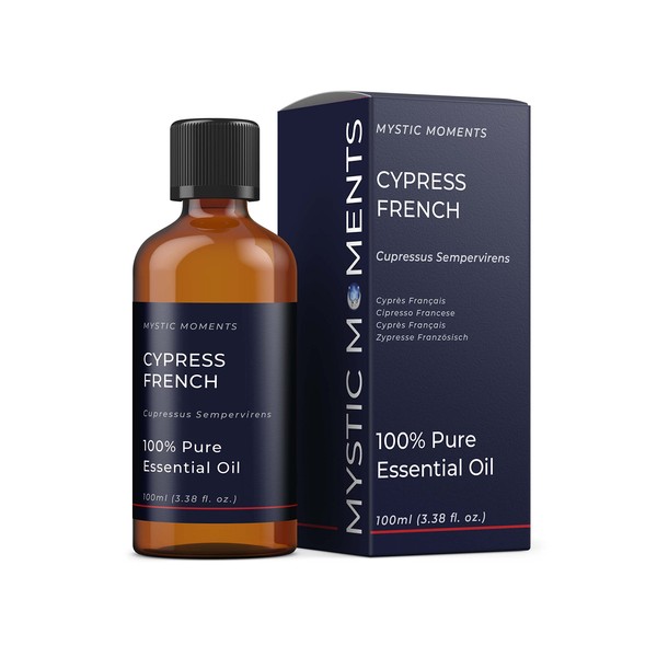 Mystic Moments | Zypresse Französisch ätherisches Öl 100ml - reines und natürliches Öl für Diffusoren, Aromatherapie und Massage -Mischungen Veganer GVO -frei