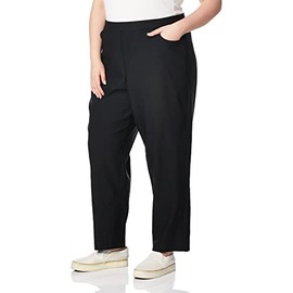 Alfred Dunner womens Allure Slimming Plus Size Short Stretch - Modern Fit Pants, Black, 22 US