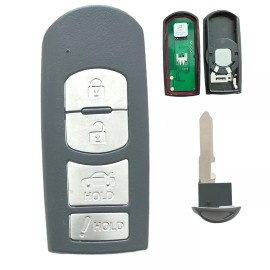 KEYXPRESS For 2014 2015 2016 2017 2018 Mazda 3 Replacement Remote Smart Key Fob Blade 4b
