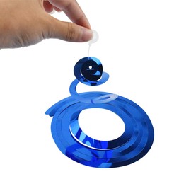 18pcs Swirl Hanging Party Decorations, Blue Swirl Ceiling Decorations, Resuable Spiral Birthday Streamers,Foil Swirl Garland for Baby Shower,Wedding,Christmas,Party Favors Supplies