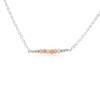Tiny Sparkling Pink Peruvian Opal Faceted Bead Bar Necklace in