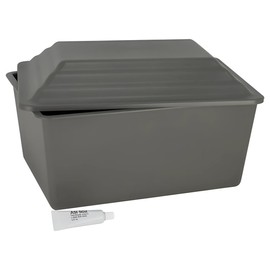 Silverlight Urns Gray Urn Vault for Ground Burial, Holds One Adult Cremation Urn for Human Ashes, Durable and Secure Cremation Vault for Cemetery Burial