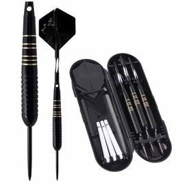 Professional 3 Pack Steel Darts Set 23g with Aluminium Shafts and Flights Including Case Metal Dart Tip Set