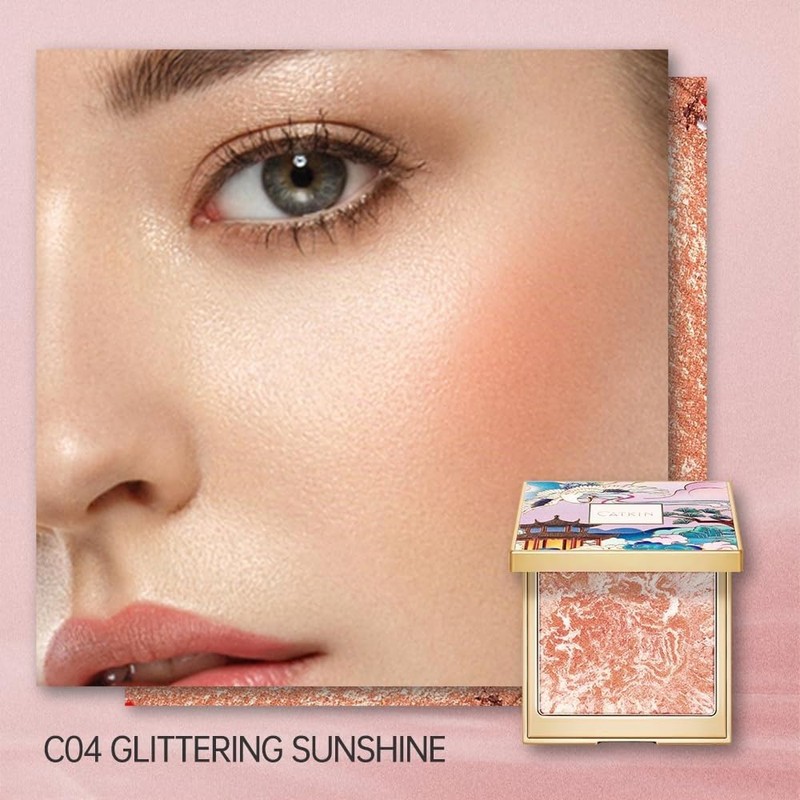 CATKIN Rouge Blush, Baked Powder Blush and Highlighter 2 in