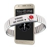 Stroke Medical Bracelet, Engraved Stainless Steel Medical ID Bracelet for