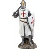 Ebros White Cloak Caped Medieval Crusader Bardiche Axeman Figurine