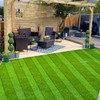 Striped Artificial Grass Turf Indoor Outdoor Rug 2FTX45FT, Fake Grass