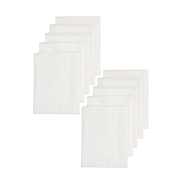 Meyco Baby Muslin Nappies Pack of 10 (100% Hydrophilic Cotton