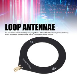 BB Loop Antennae, 9.9kHz to 181MHz Donut Antennae with SMA Connector, Low Impedance Converter, Directional (Female Screw Needle, Male Connector)
