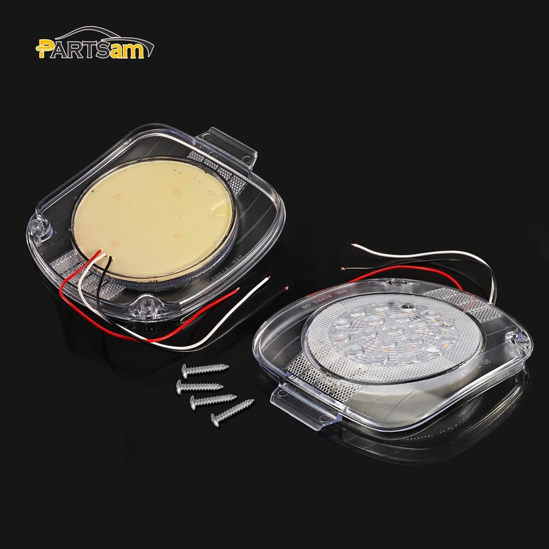 Partsam Pair 19 Amber LED Front Turn Signal Lights Corner