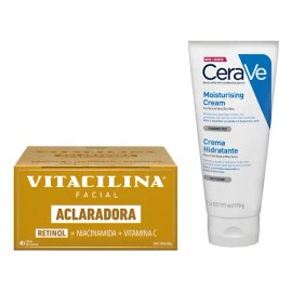 Skincare Aclarador Hidratante Facial Cerave Vitacilina 2 Pcs Todo Tipo De Piel Día/noche