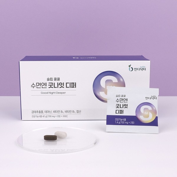 Indie Doctor Sleep Good Night Deeper 30 packets Ecklonia cava extract sleep aid nutritional supplement / 인디닥터 수면엔 굿나잇디퍼 30포 감태추출물 수면보조 영양제