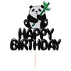LVEUD Decoración para tarta de cumpleaños de panda, decoración para