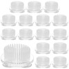 OMISTAR 16 Pcs Plastic Flower Frogs, 1.9 in Clear Round